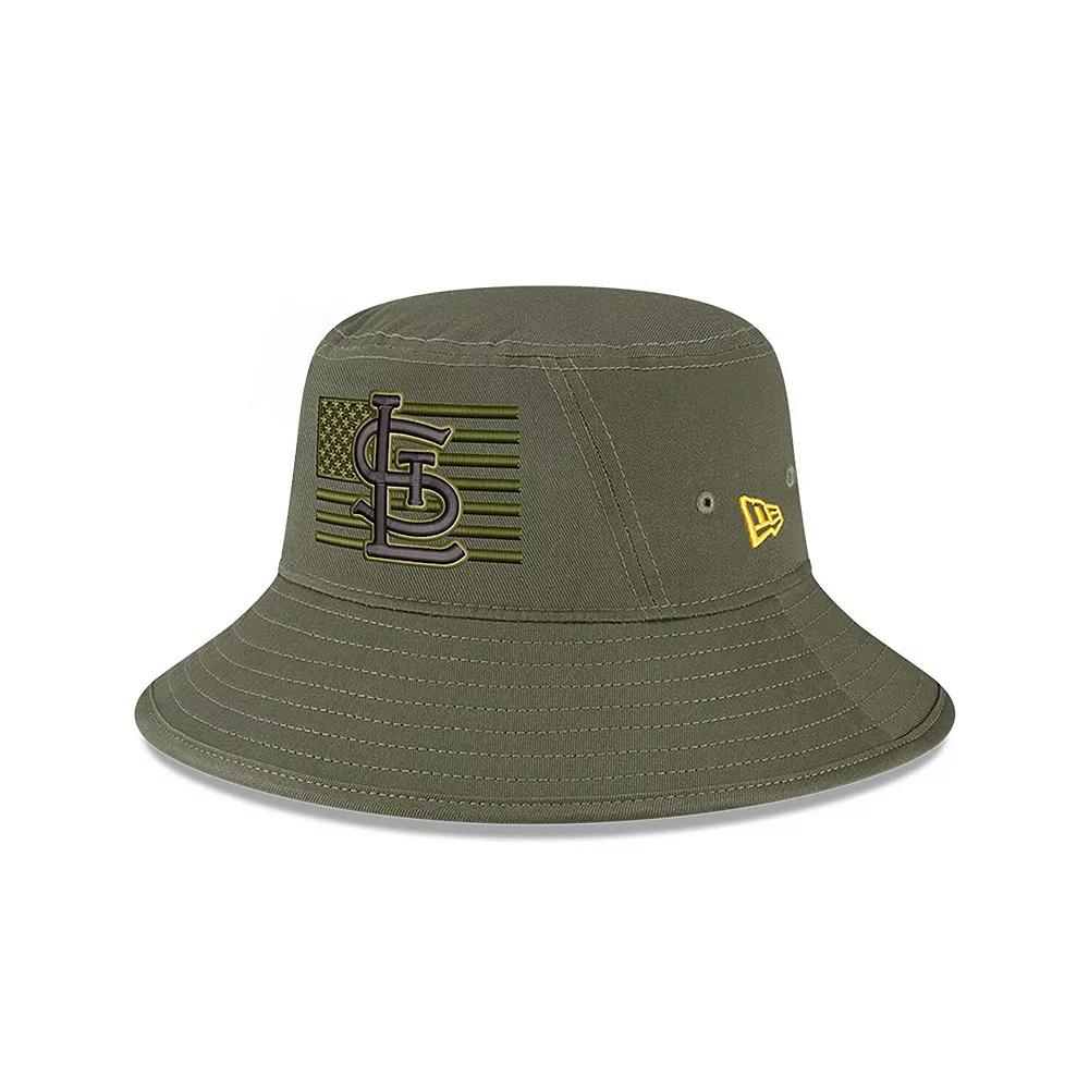 Men's New Era Green St. Louis Cardinals 2023 Armed Forces Day Bucket Hat,  Product Image