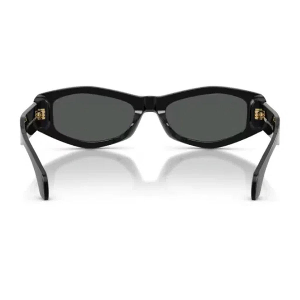 VERSACE Ve4487 Oval Logo-print Sunglasses In Black Product Image