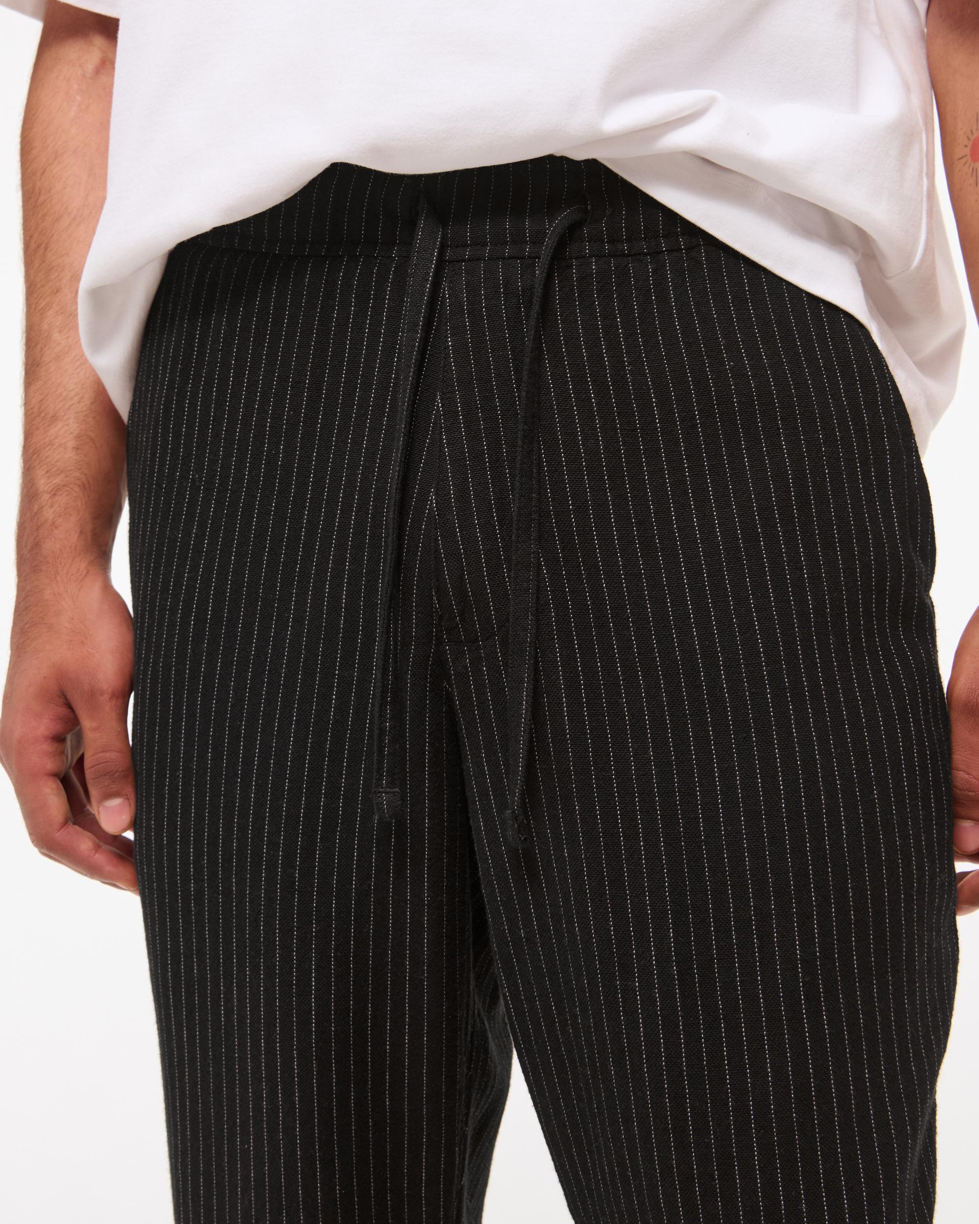 Loose Tailored Linen-Blend Pull-On Pant Product Image