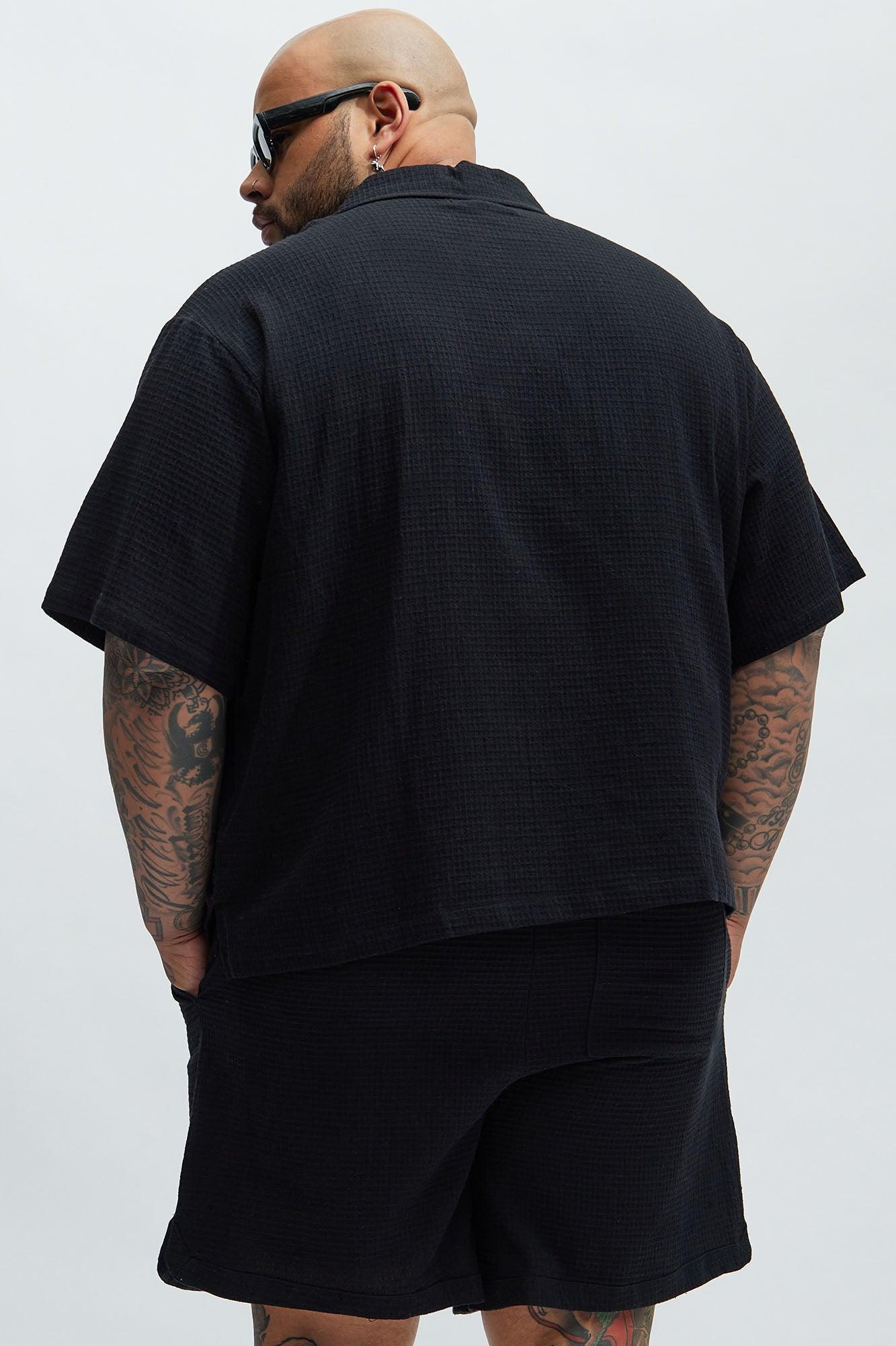 Belgian Textured Shirt - Black Product Image