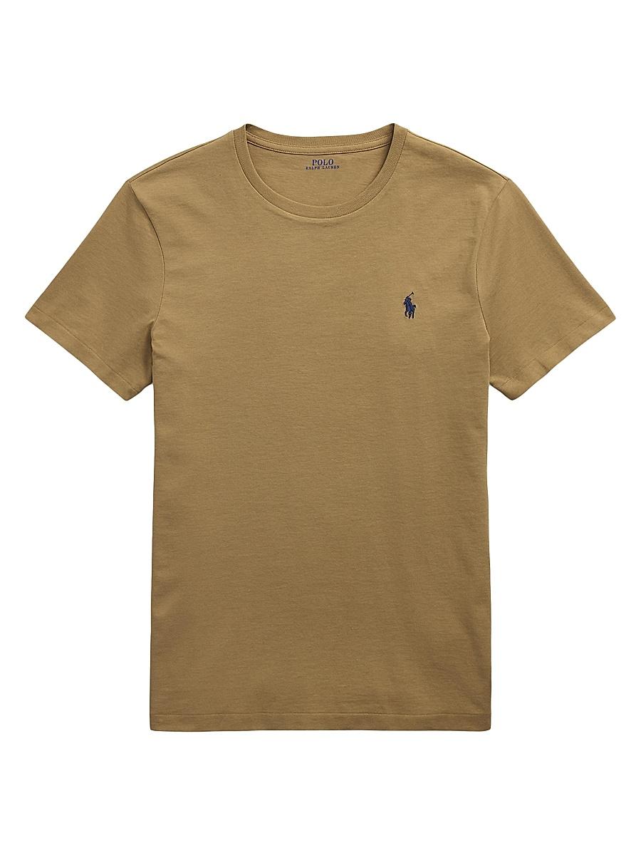 Mens Custom-Slim-Fit Jersey Crewneck T-Shirt Product Image