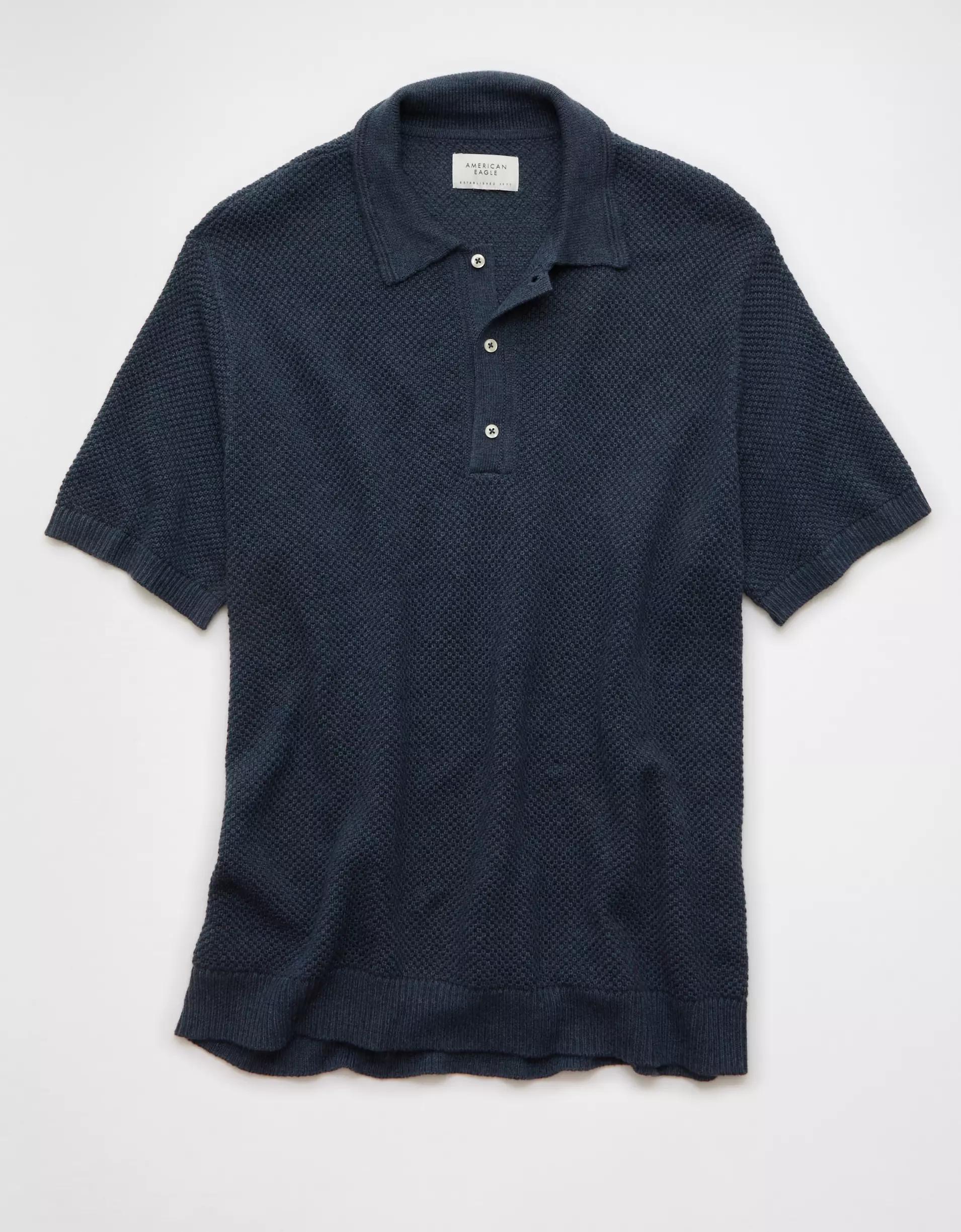 AE Pique Sweater Polo Shirt Product Image