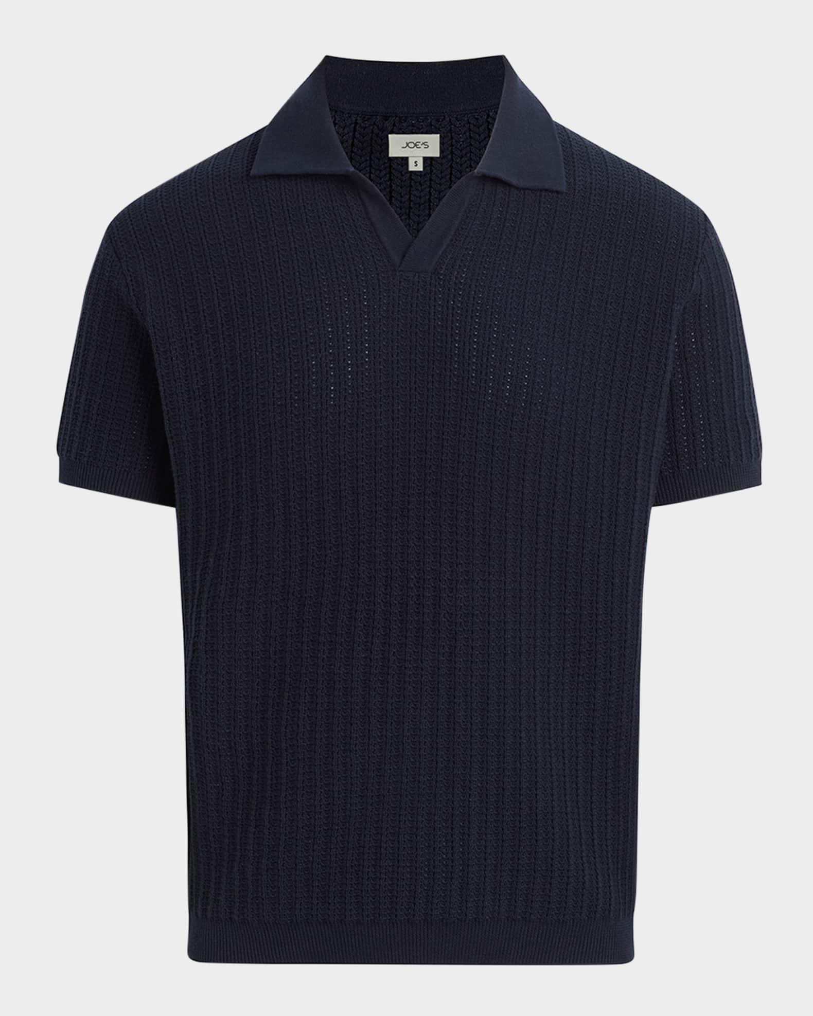 Men's Textured Polo Sweater Product Image