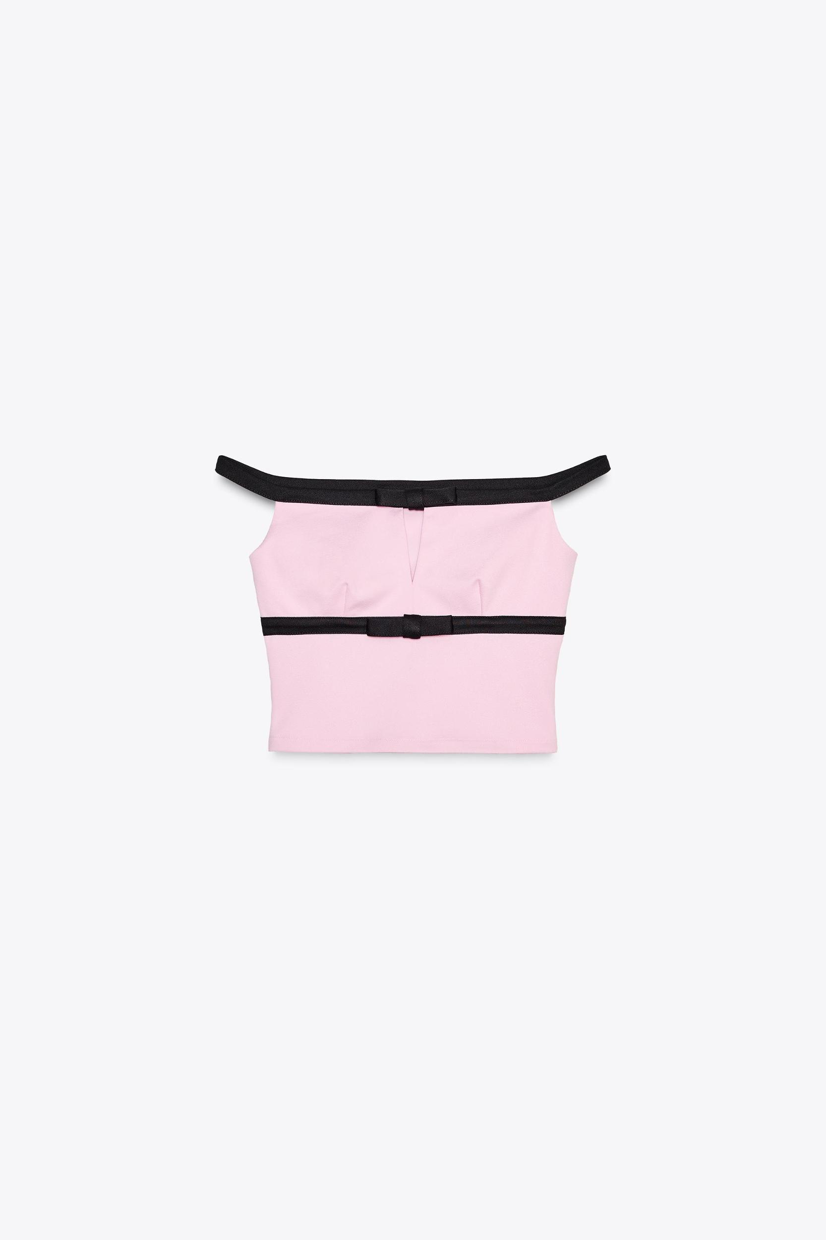 TIE FRONT CROP TOP Product Image