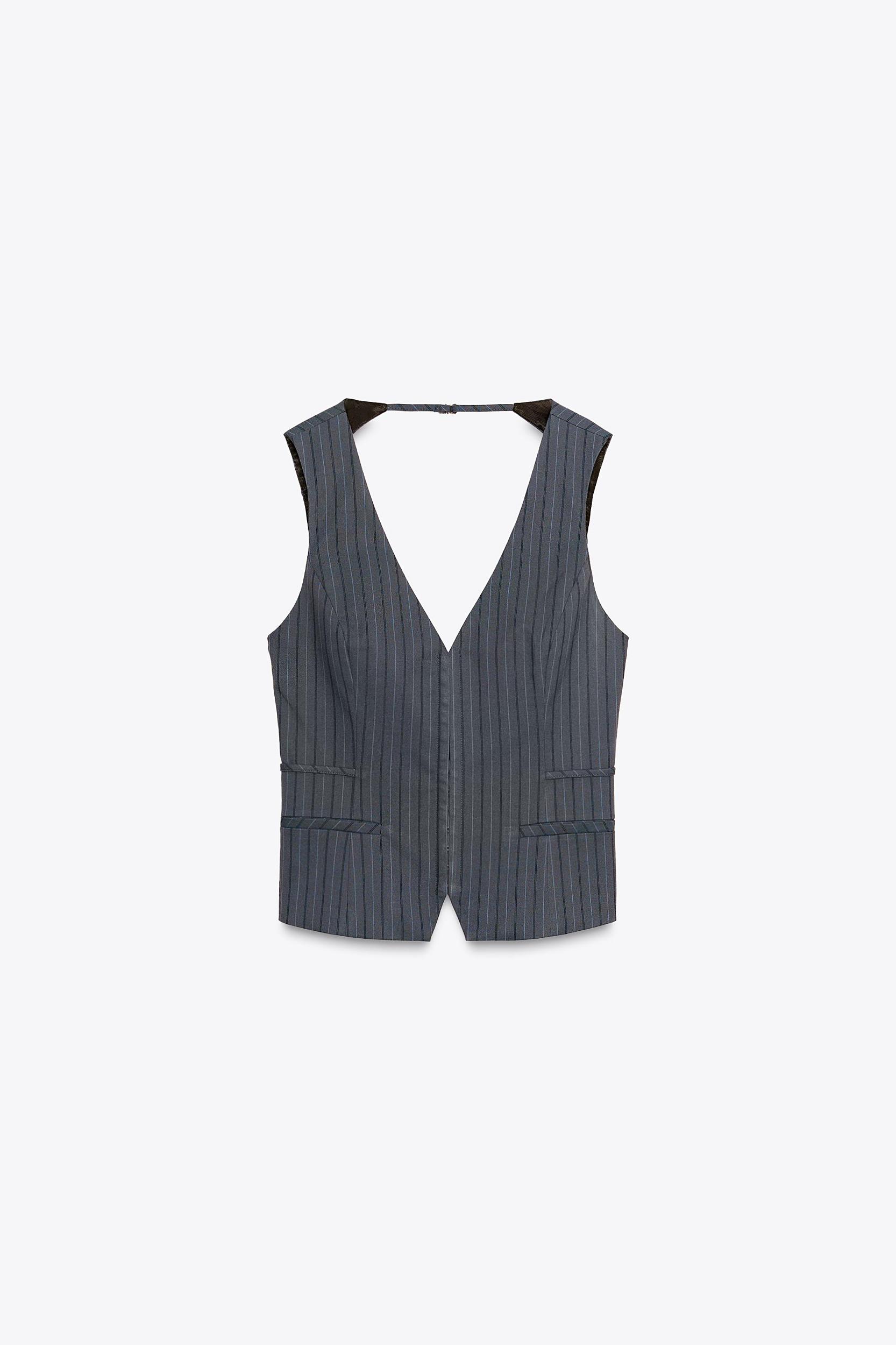 PINSTRIPE TOP VEST Product Image