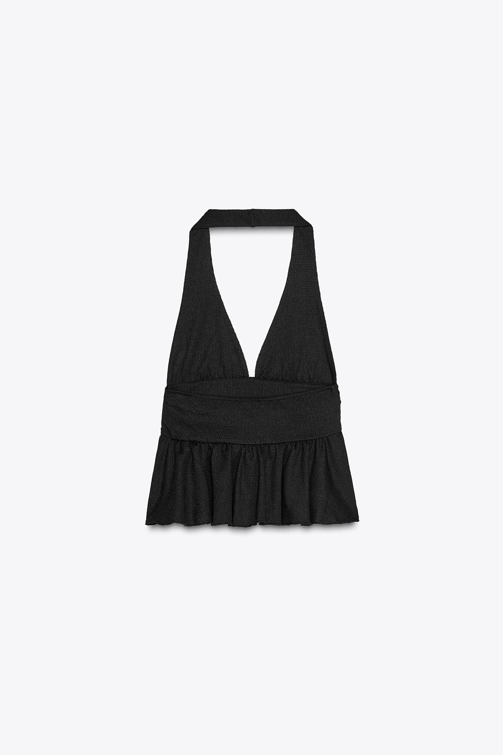RUFFLED HALTER TOP Product Image