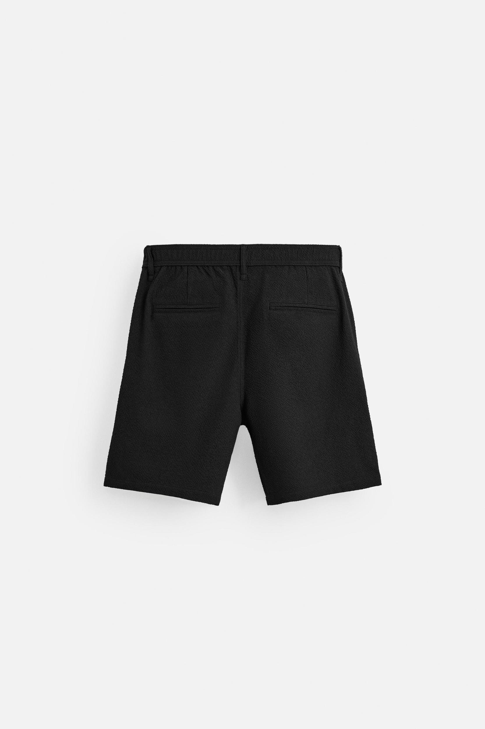 TEXTURED REGULAR FIT SHORTS Product Image