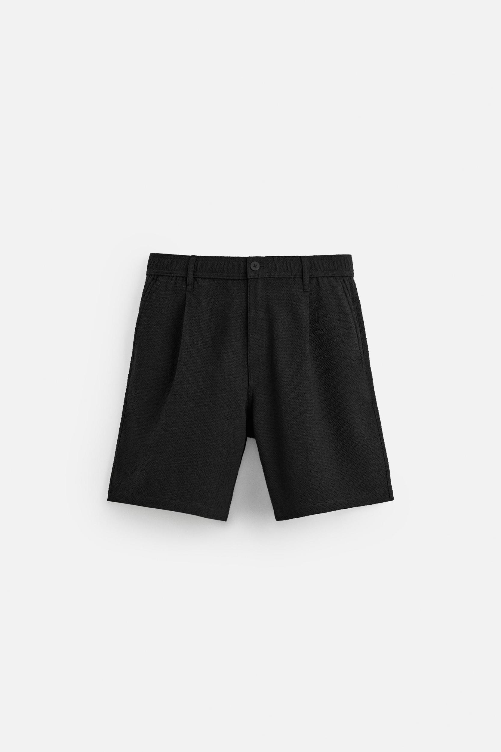 TEXTURED REGULAR FIT SHORTS Product Image