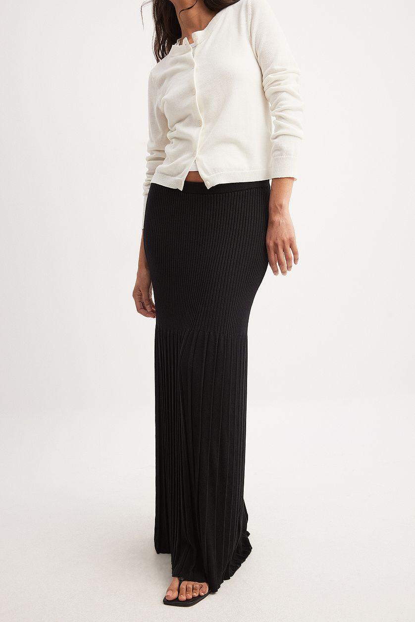 Knitted Wide Maxi Skirt Product Image