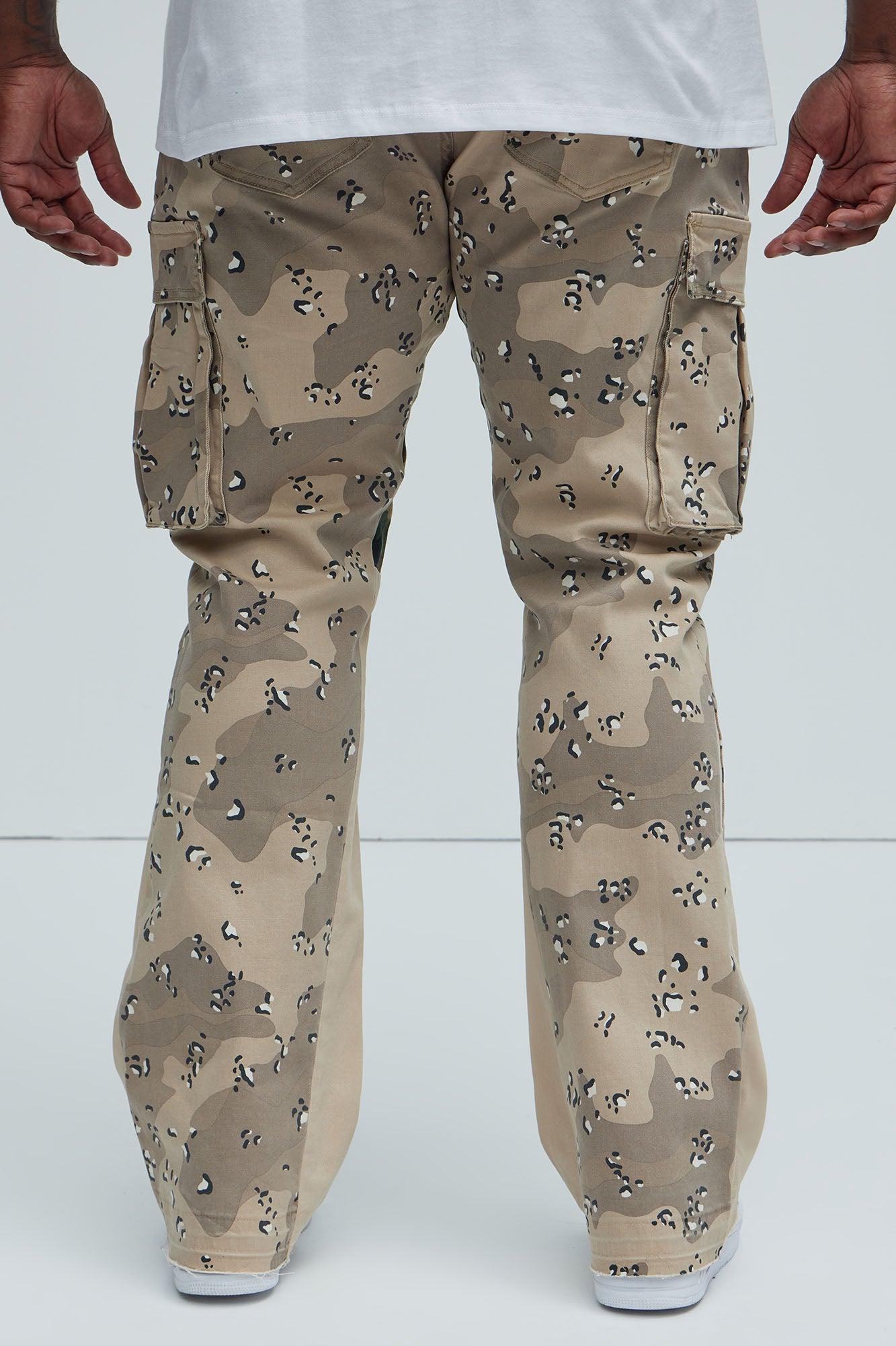 Commando Cargo Twill Flared Pants - Taupe Product Image