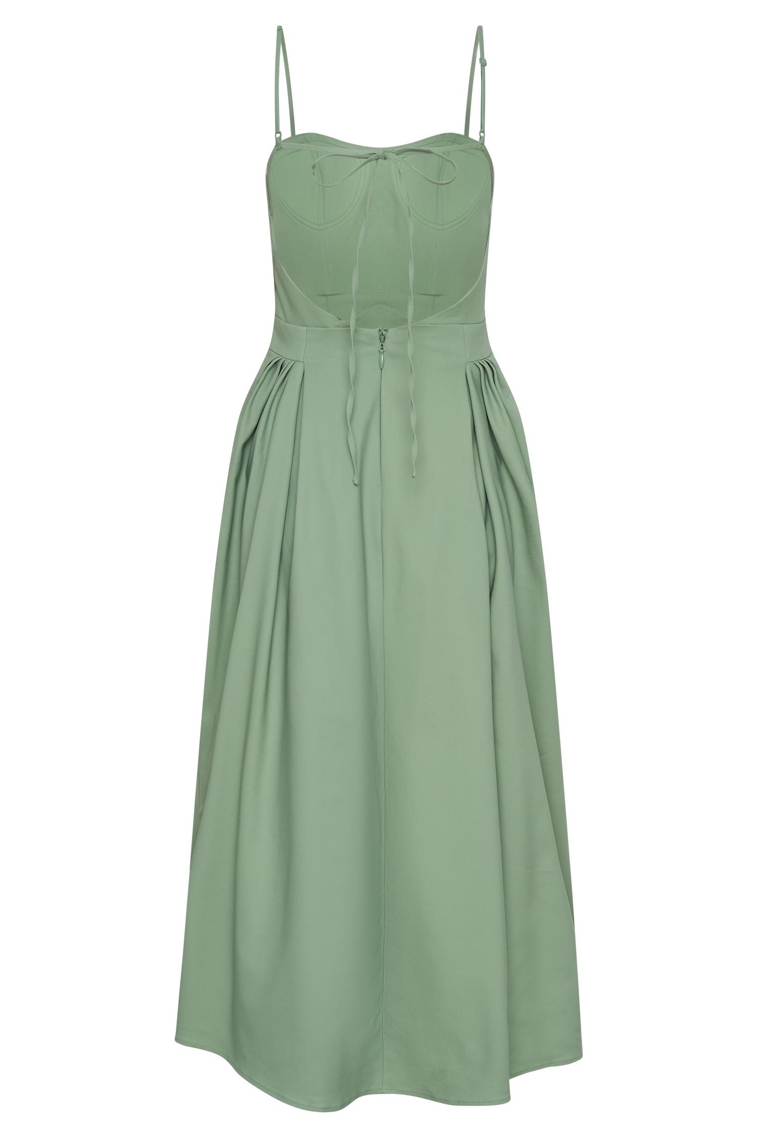 Rebecca Cotton Midi Dress - Basil Product Image