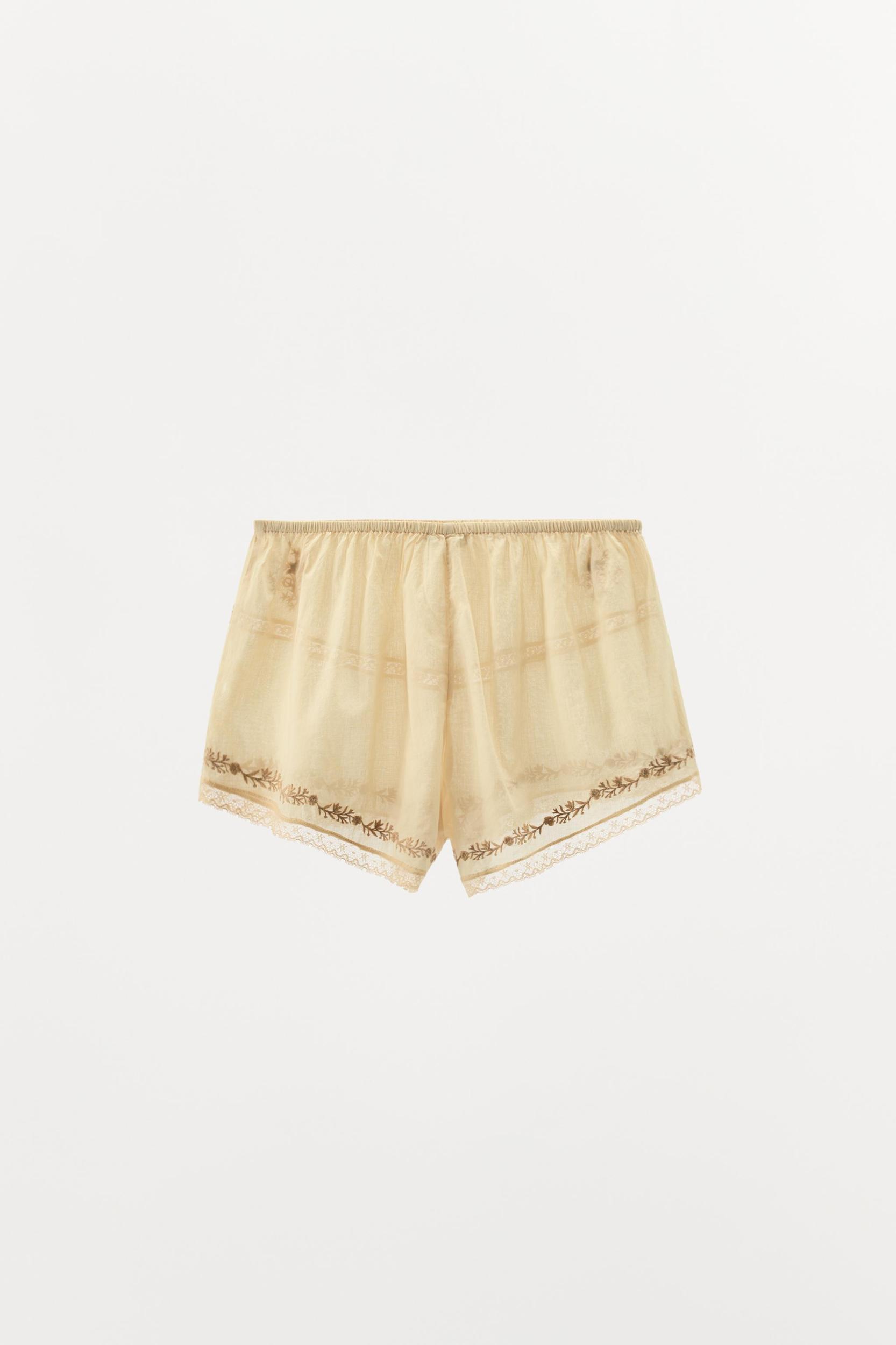 LIMITED EDITION FLORAL EMBROIDERY AND LACE SHORTS Product Image