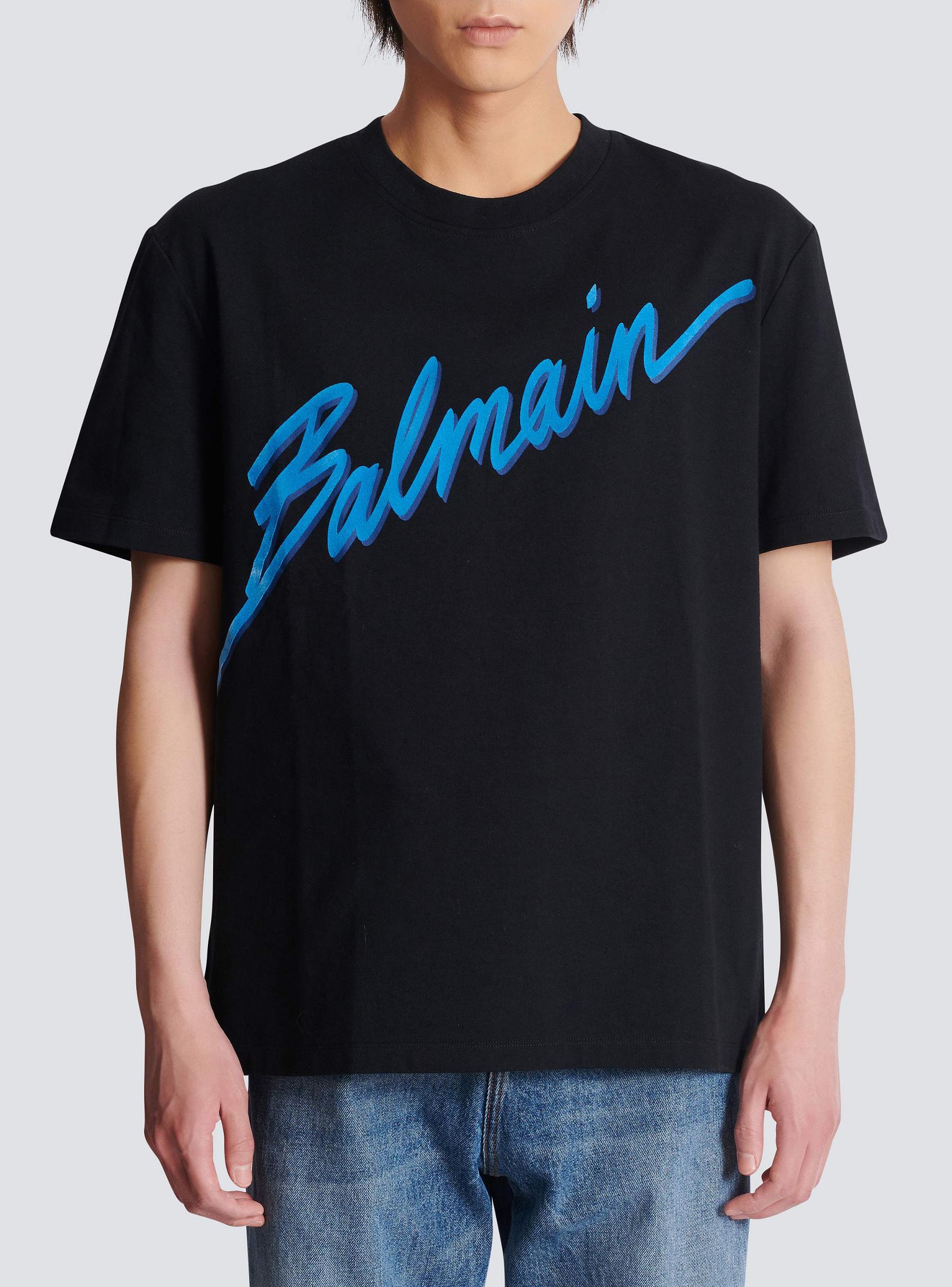 Balmain Lettre flocked T-shirt Product Image