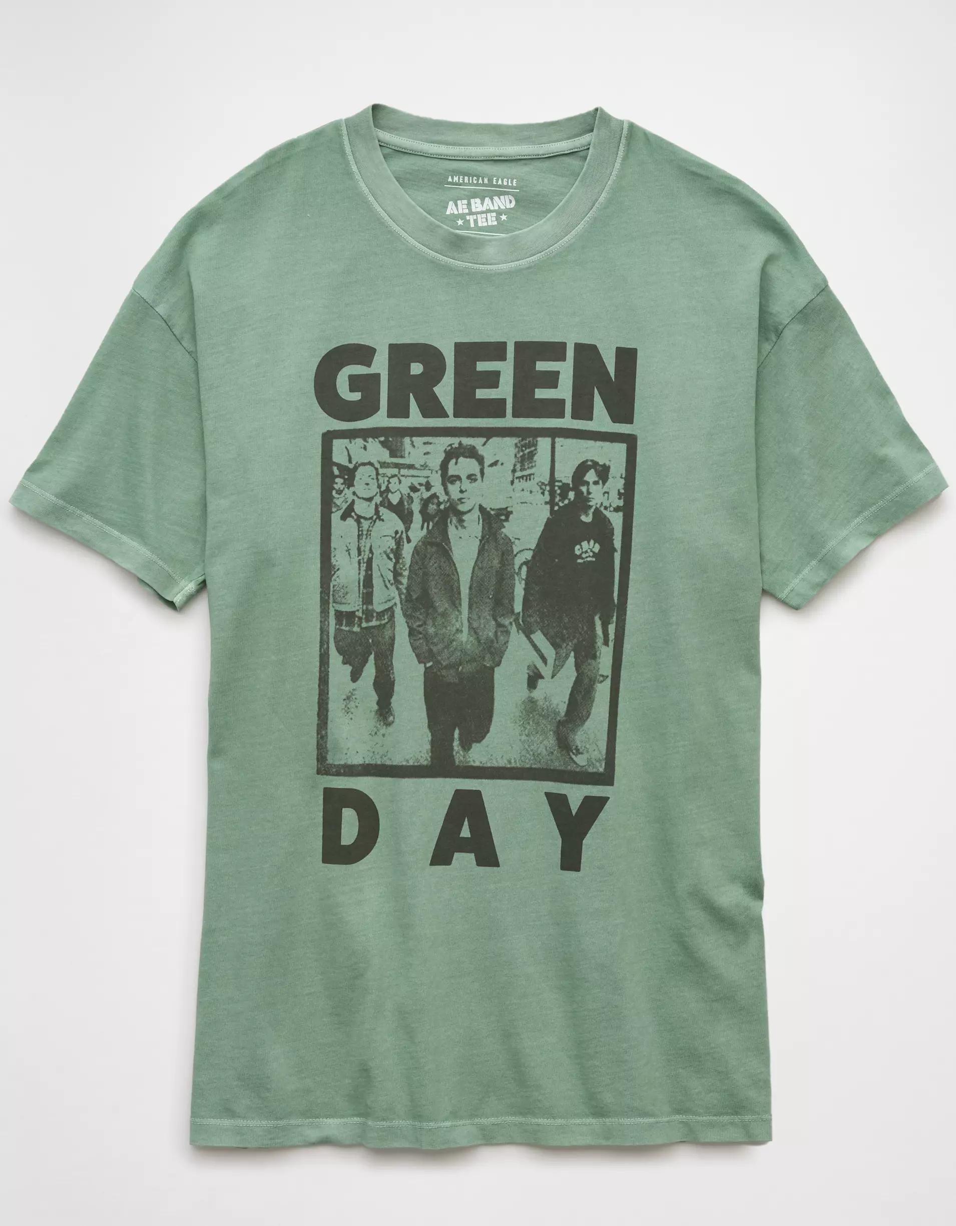AE Oversized Green Day Graphic T-Shirt Product Image