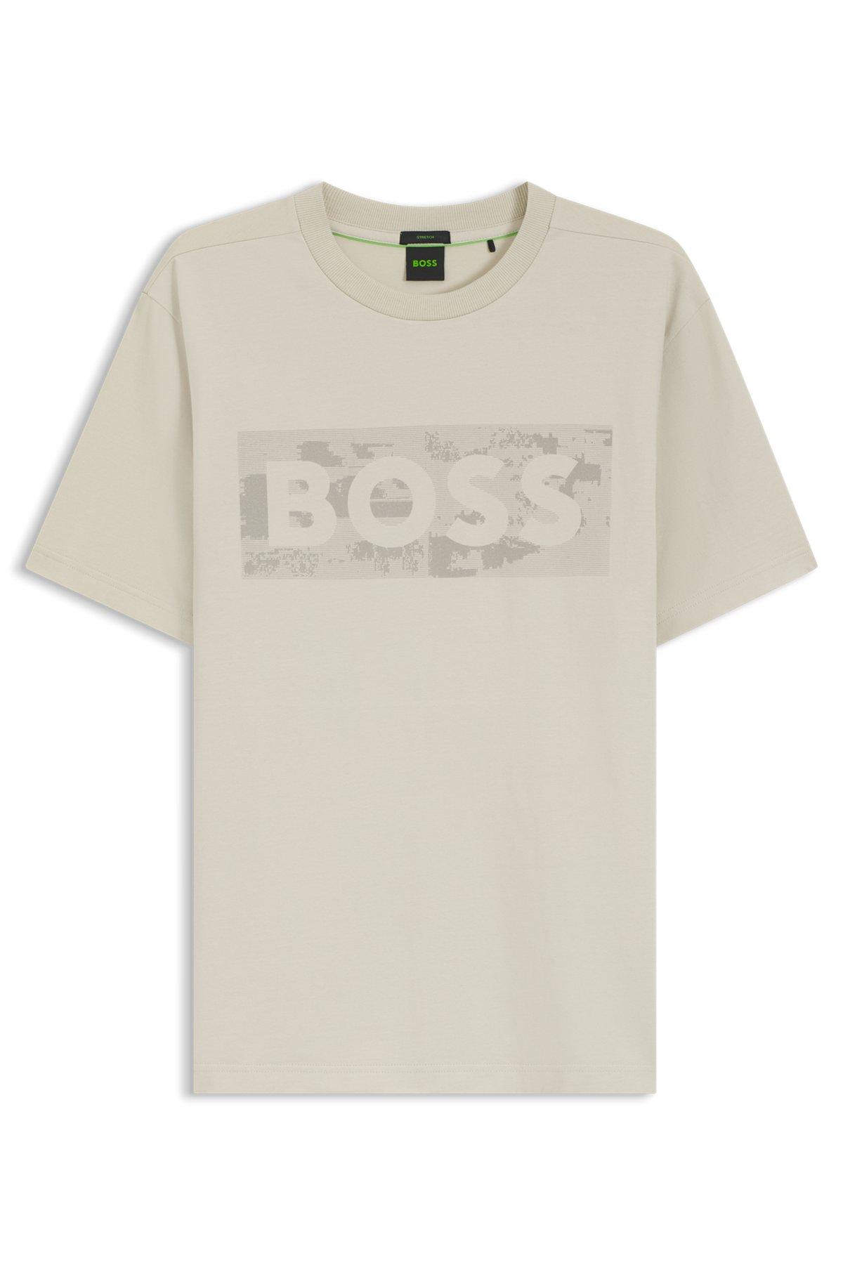 Logo-artwork T-shirt in stretch cotton Product Image