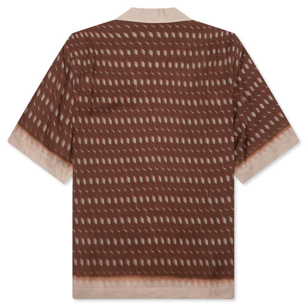 Boxy Viscose Shirt - Rust Male Product Image