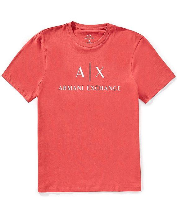 Armani Exchange Slim Fit AX Signature Logo Crew Neck Short Sleeve T-Shirt Product Image