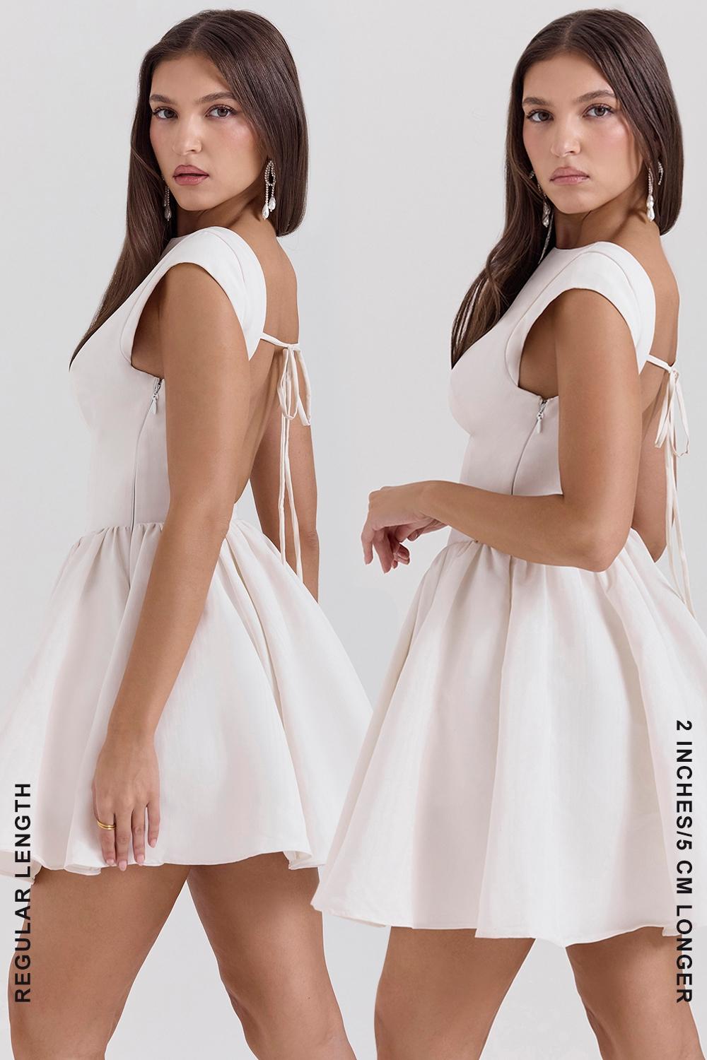 Enchant  white open back mini dress Product Image