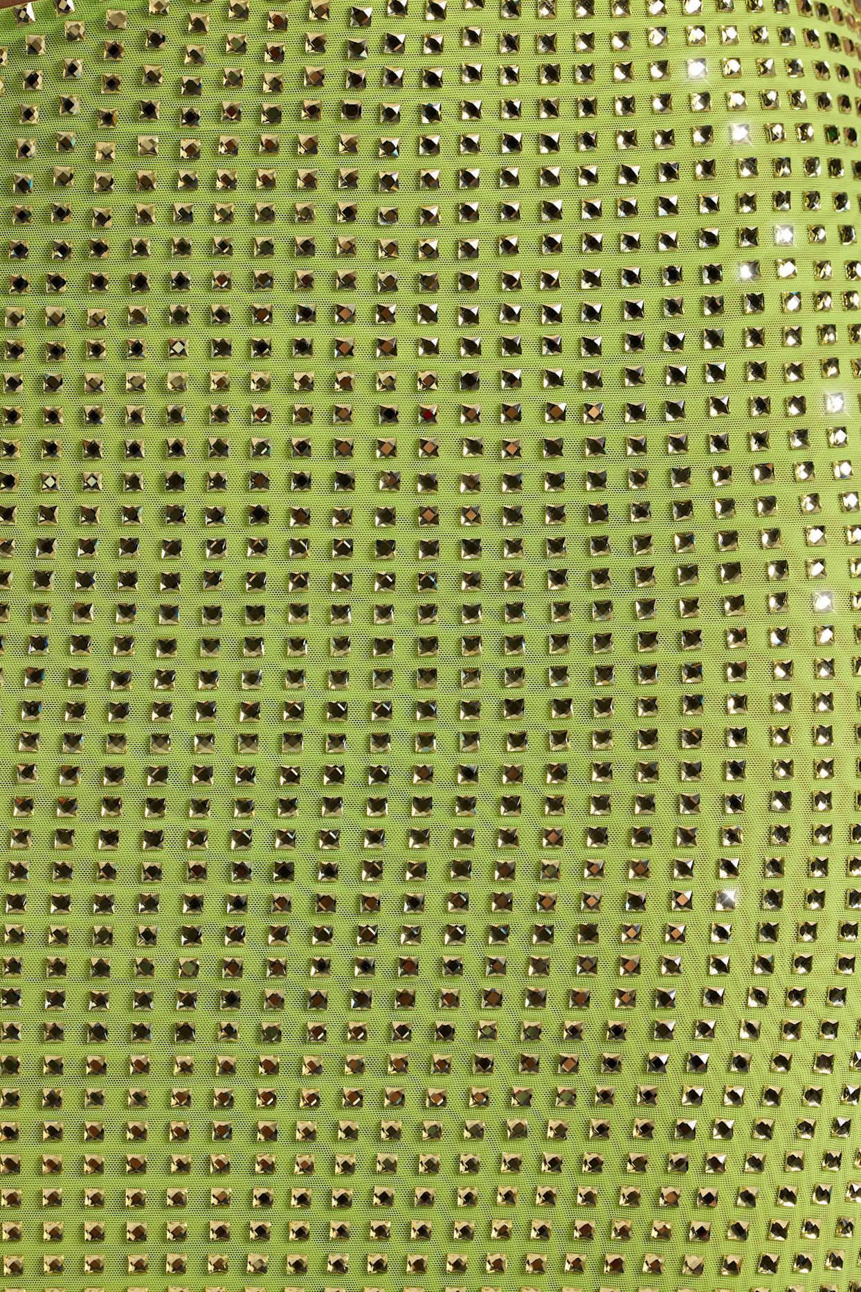 Embellished Cut-Out Bandeau Maxi Dress in Pear Green Product Image