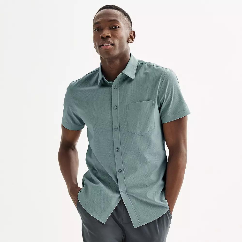 Men's FLX Slim Performance Untucked-Fit Button Down Shirt,  Product Image