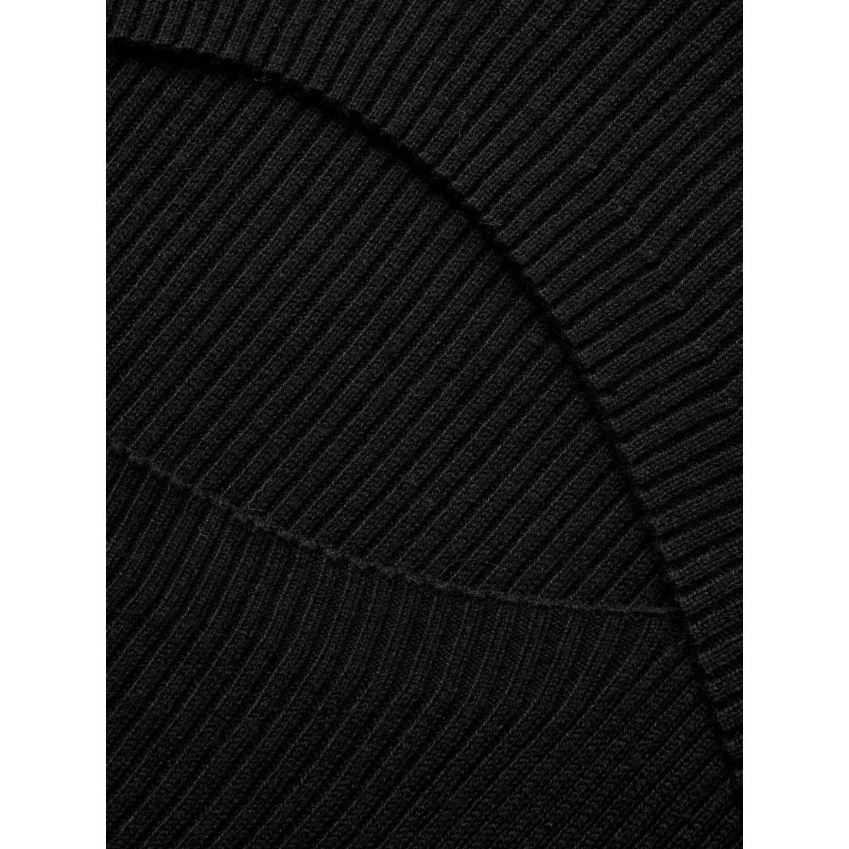 Plus Size Supersoft Essentials Turtleneck Cut Out Pullover Black Women Elegant Long Sleeve Turtleneck Everyday Pullovers BloomChic 18-20/2X Product Image