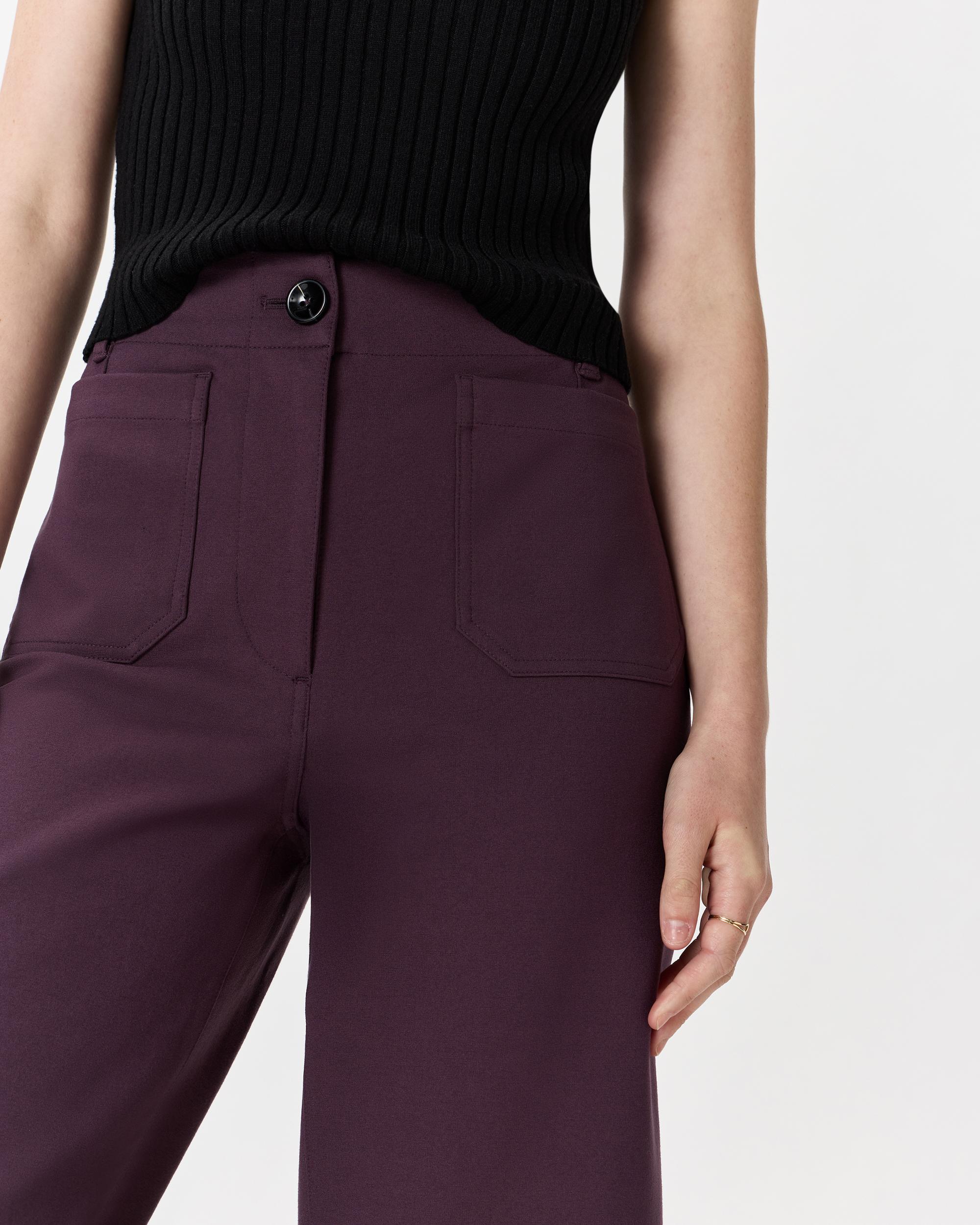 Quince | Women's Ultra-Stretch Ponte Cropped Wide Leg Pants Rayon Product Image