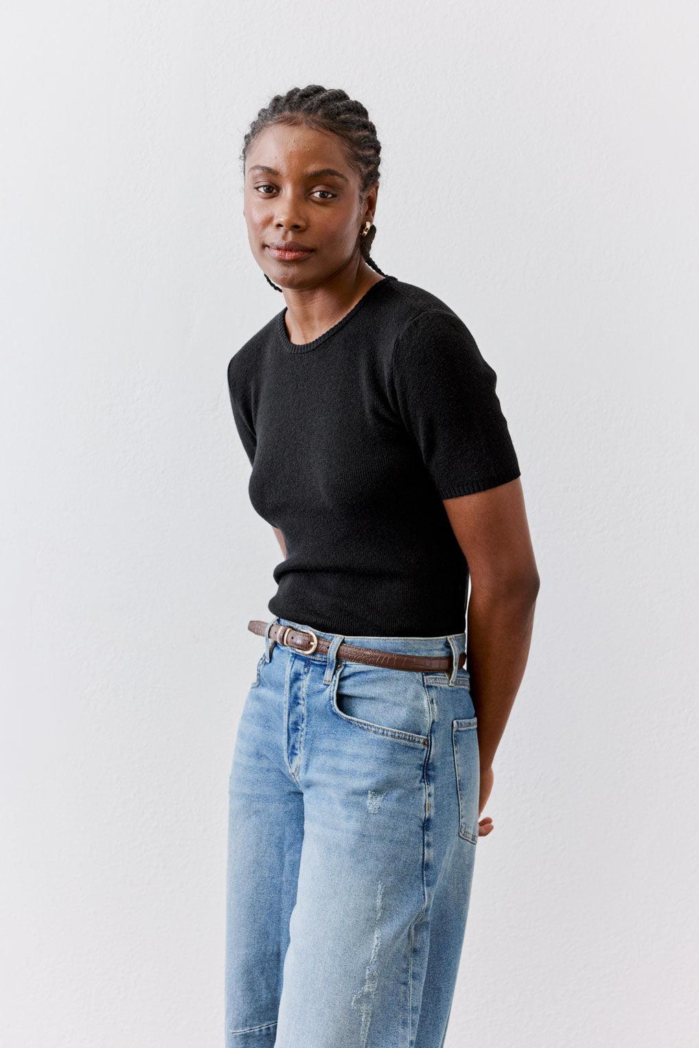 The Short Sleeve Sweater Top Product Image