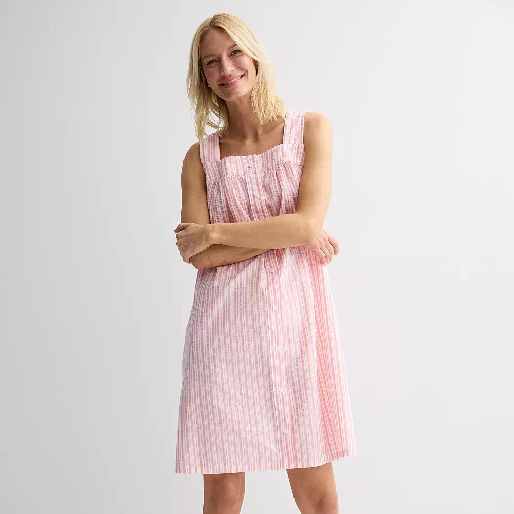 Women's Croft & Barrow® Woven Nightgown, Size: XL, Moroco Pk Product Image