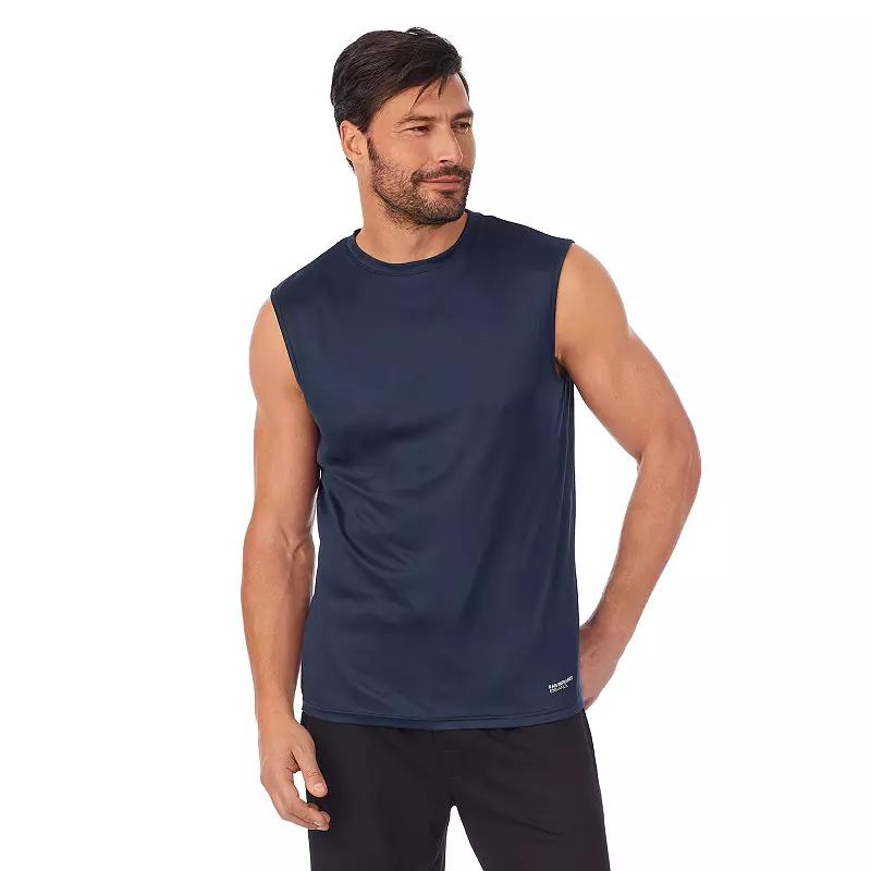 Men's Cuddl Duds® Far-Infrared Sleep Enhance Sleeveless Pajama Shirt, Size: XL, Black Product Image