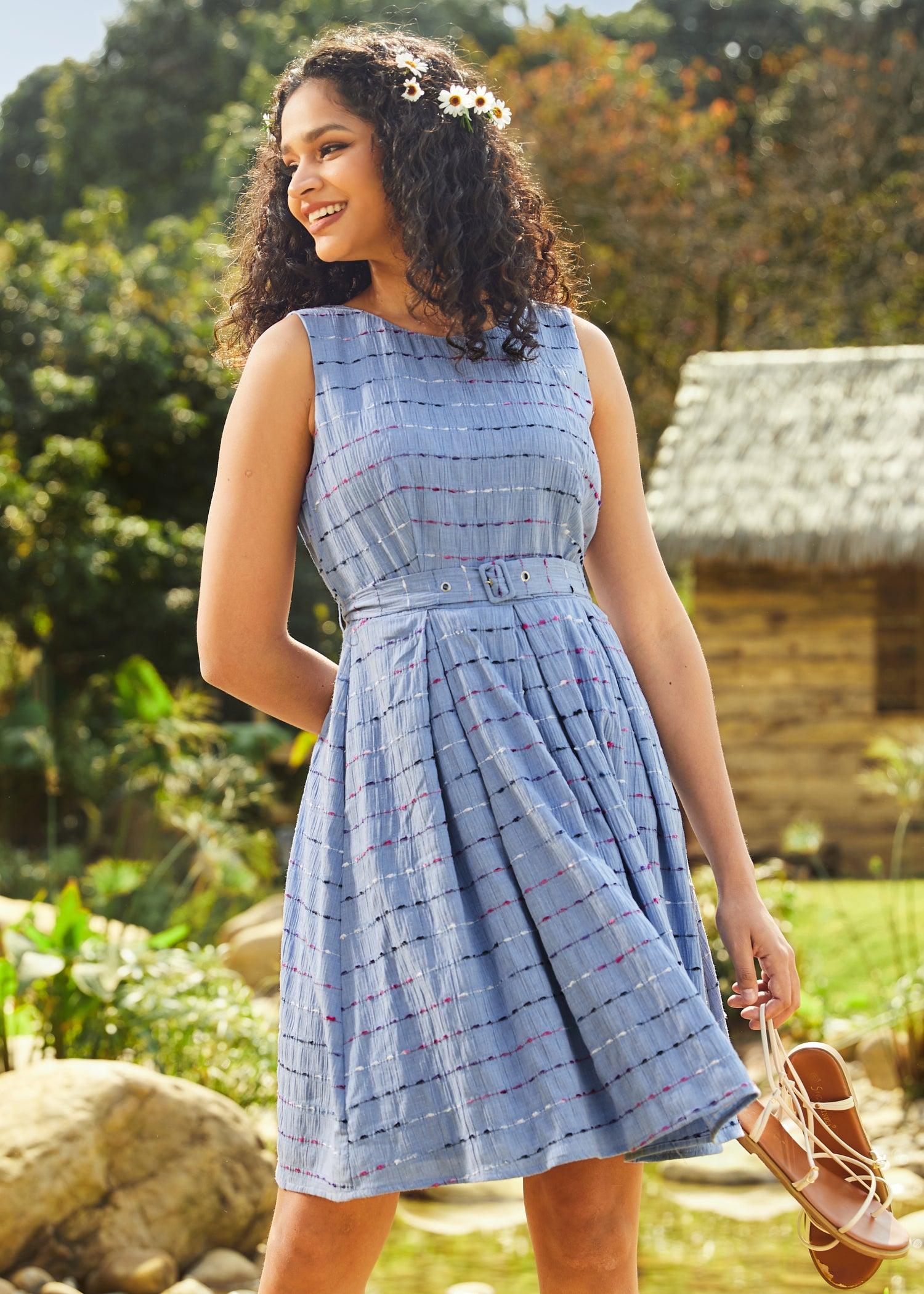 Sailor's Reverie Fit & Flare Dress Product Image