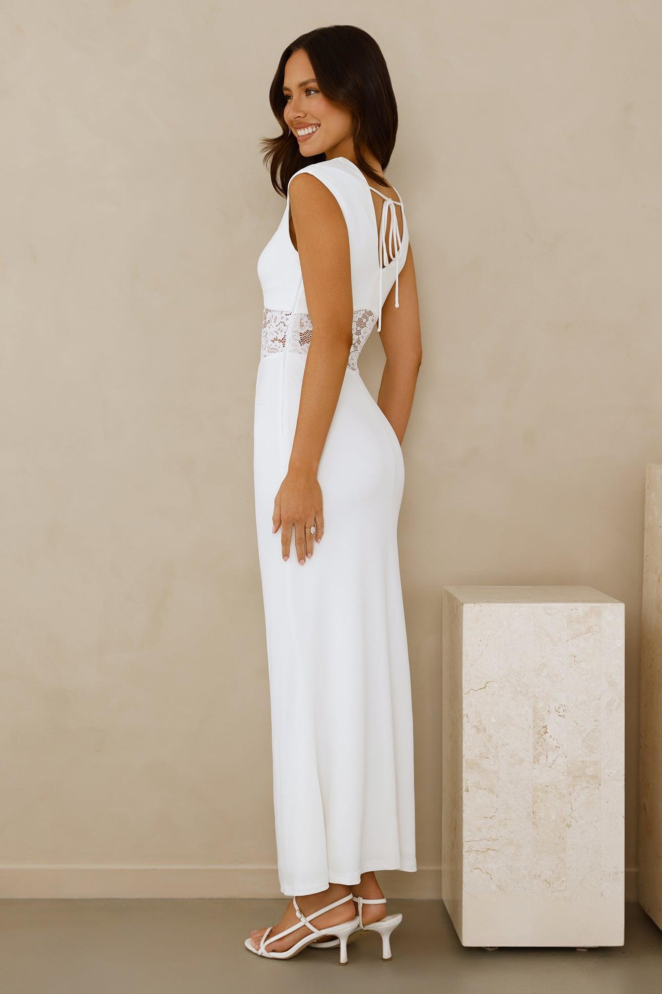 Spellbound By You Maxi Dress White Product Image
