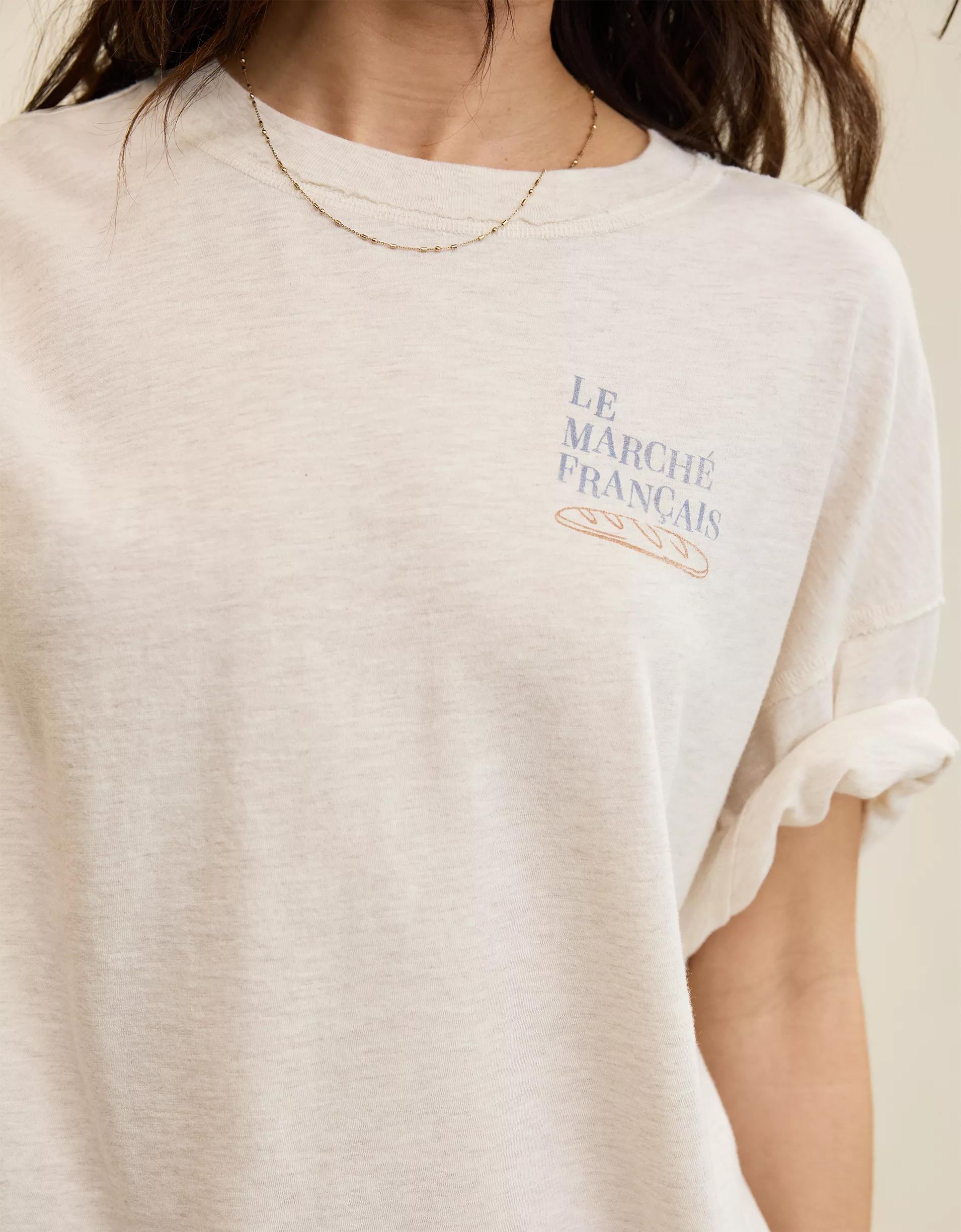 Aerie Crew Oversized Boyfriend T-Shirt Product Image