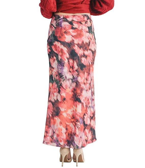 Sage The Label Independent Mermaid Abstract Floral Print Midi Skirt Product Image
