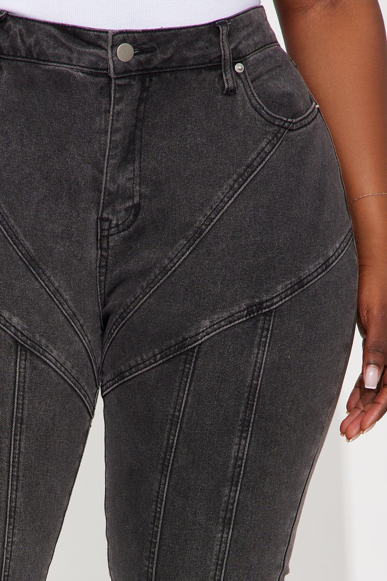 Dusk Till Dawn Stretch Moto Skinny Jeans - Black Wash Female Product Image