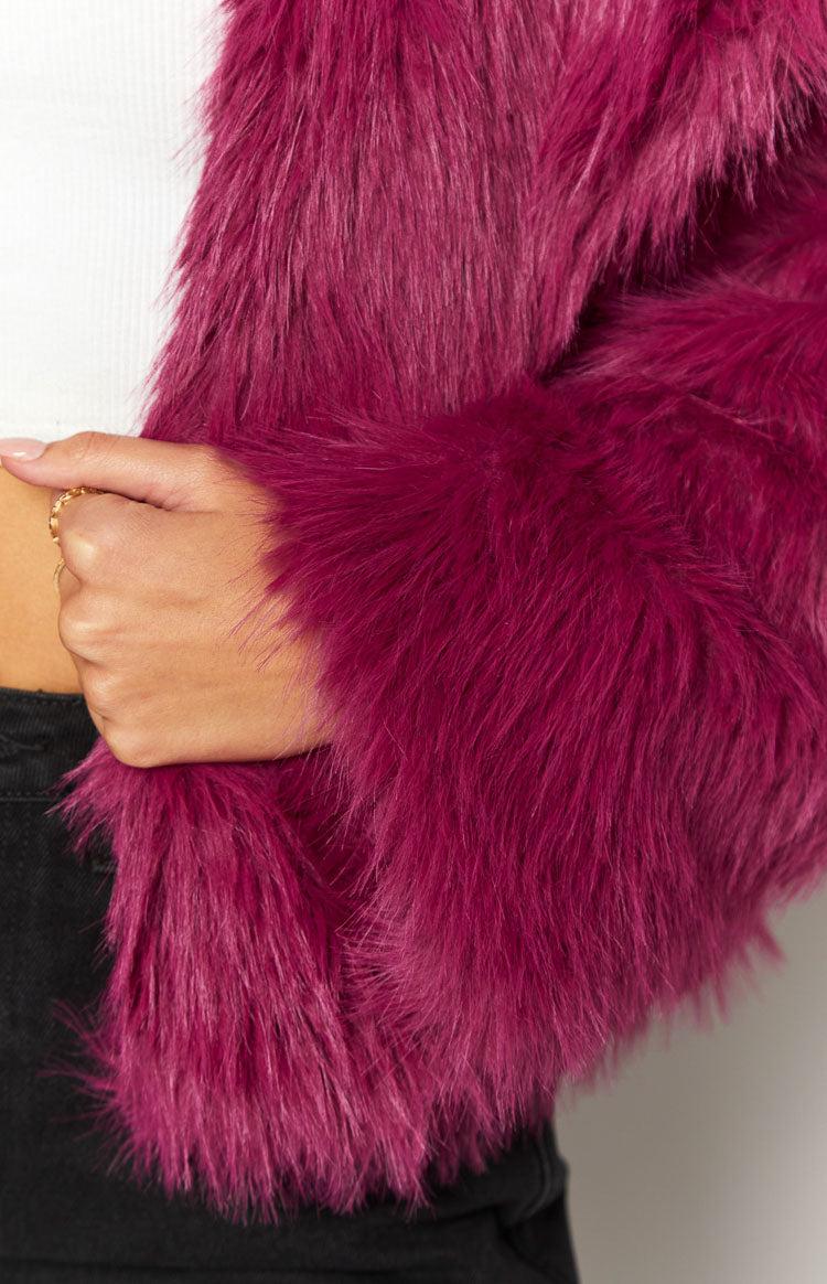 Sophie Purple Faux Fur Jacket Product Image