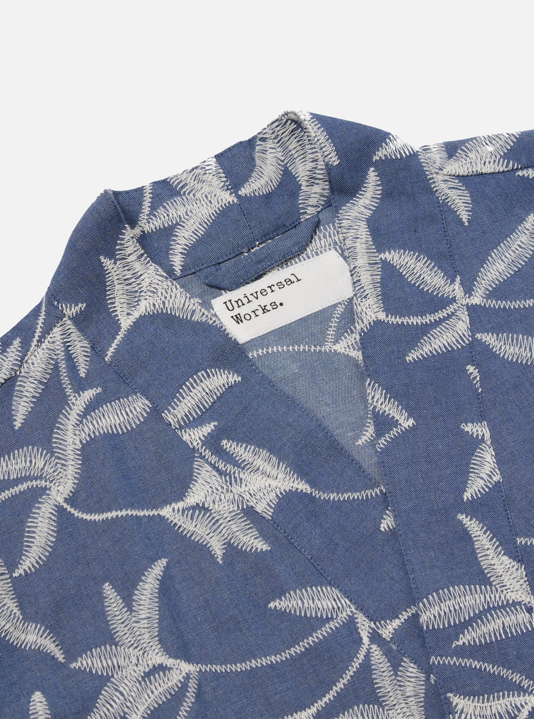 Indigo Summer Jungle Cotton Kyoto Work Jacket Product Image
