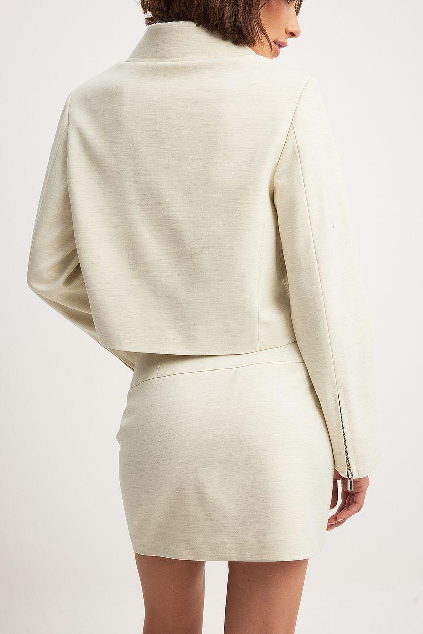 Woven Waistband Detail Mini Skirt Product Image