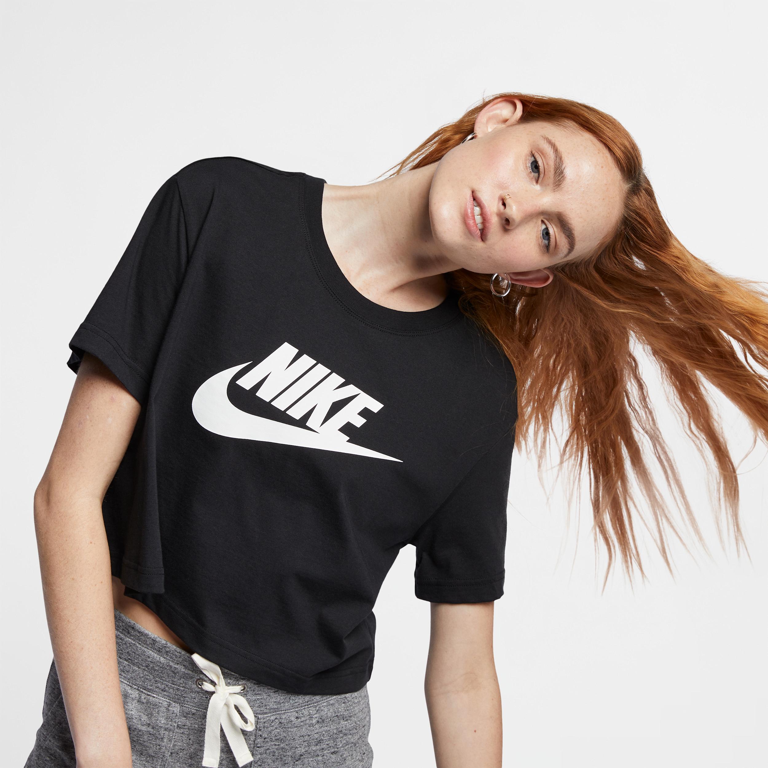 Womens Nike Sportswear Essential Cropped Logo T-Shirt | BV6175-010 Product Image