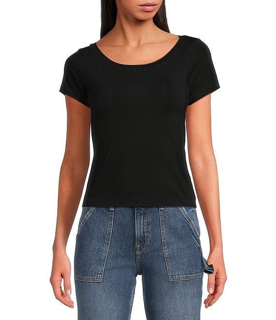 Good American Short Sleeve Boatneck Tee Product Image