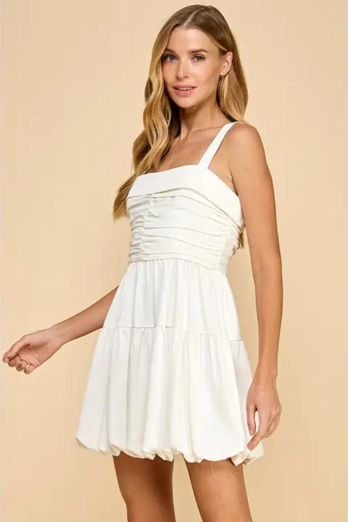 Ruched Detail Fit and Flare Dress Product Image