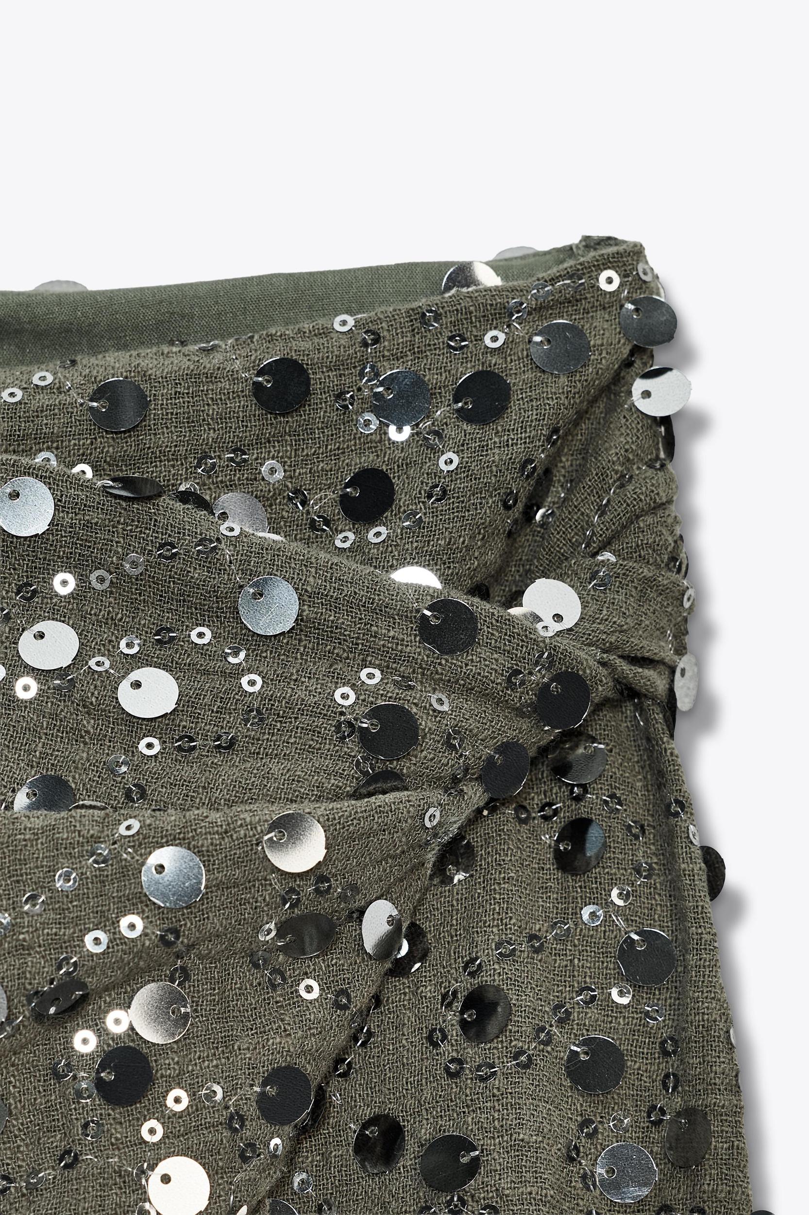 SEQUIN WRAP MINI SKIRT Product Image