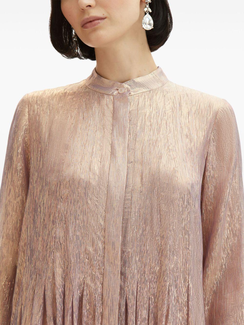 metallic shirt gown Product Image