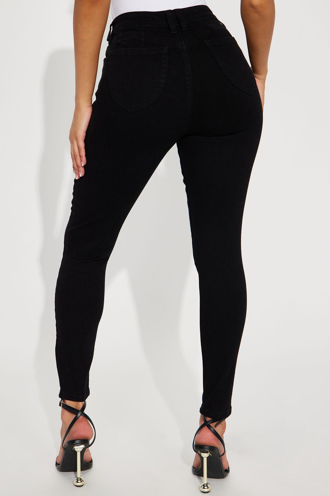 Can't Believe It! Booty Shaping Skinny Jeans - Black Product Image