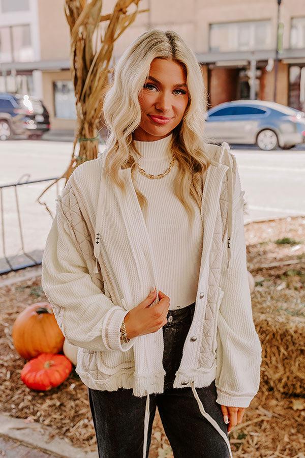 Misty Starlight Light Weight Knit Jacket in Ivory Product Image