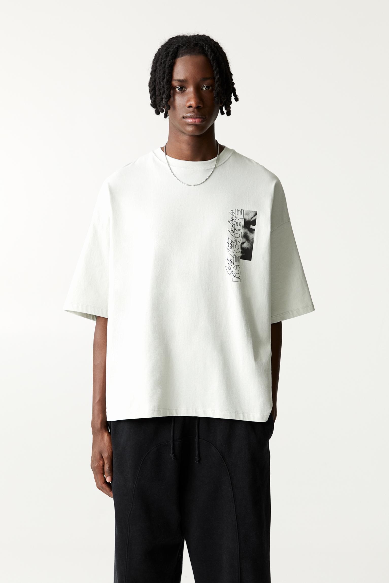 “Ice Cube” graphic white T-shirt Product Image