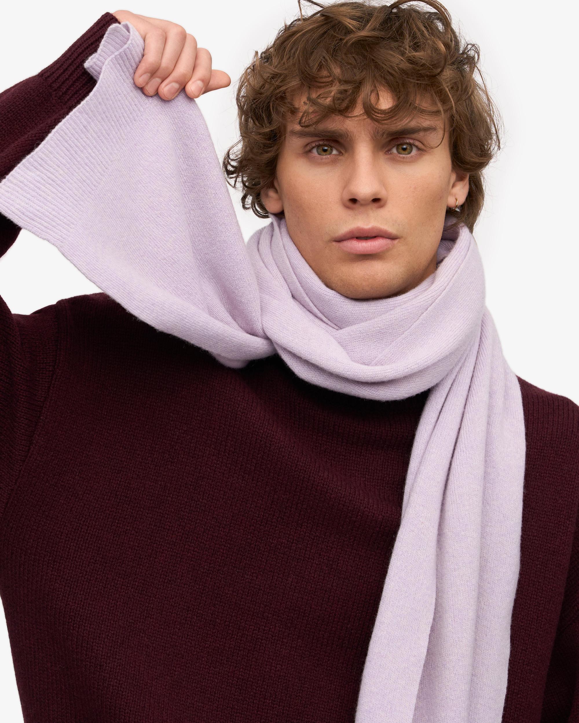 Merino Wool Scarf - Soft Lavender Product Image