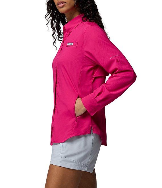 Columbia Womens Tamiami II Long Sleeve Woven Point Collar Roll-Tab Sleeves Button Front Shirt Product Image