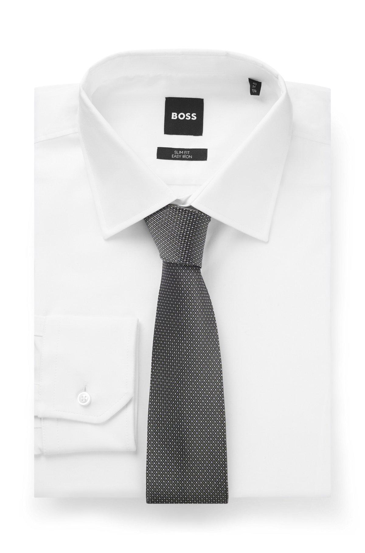 Pure-silk tie with micro pattern Product Image