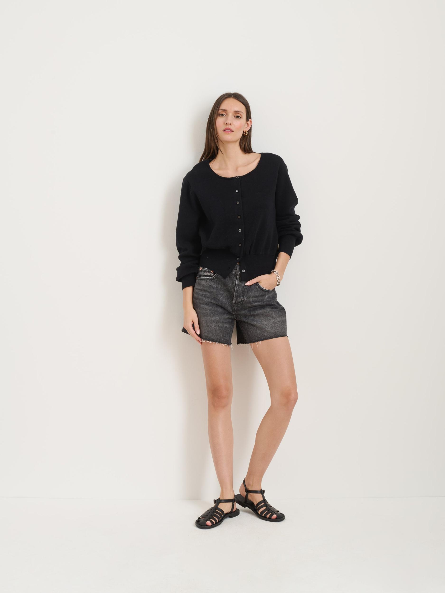 Stella Short in Black Denim Product Image