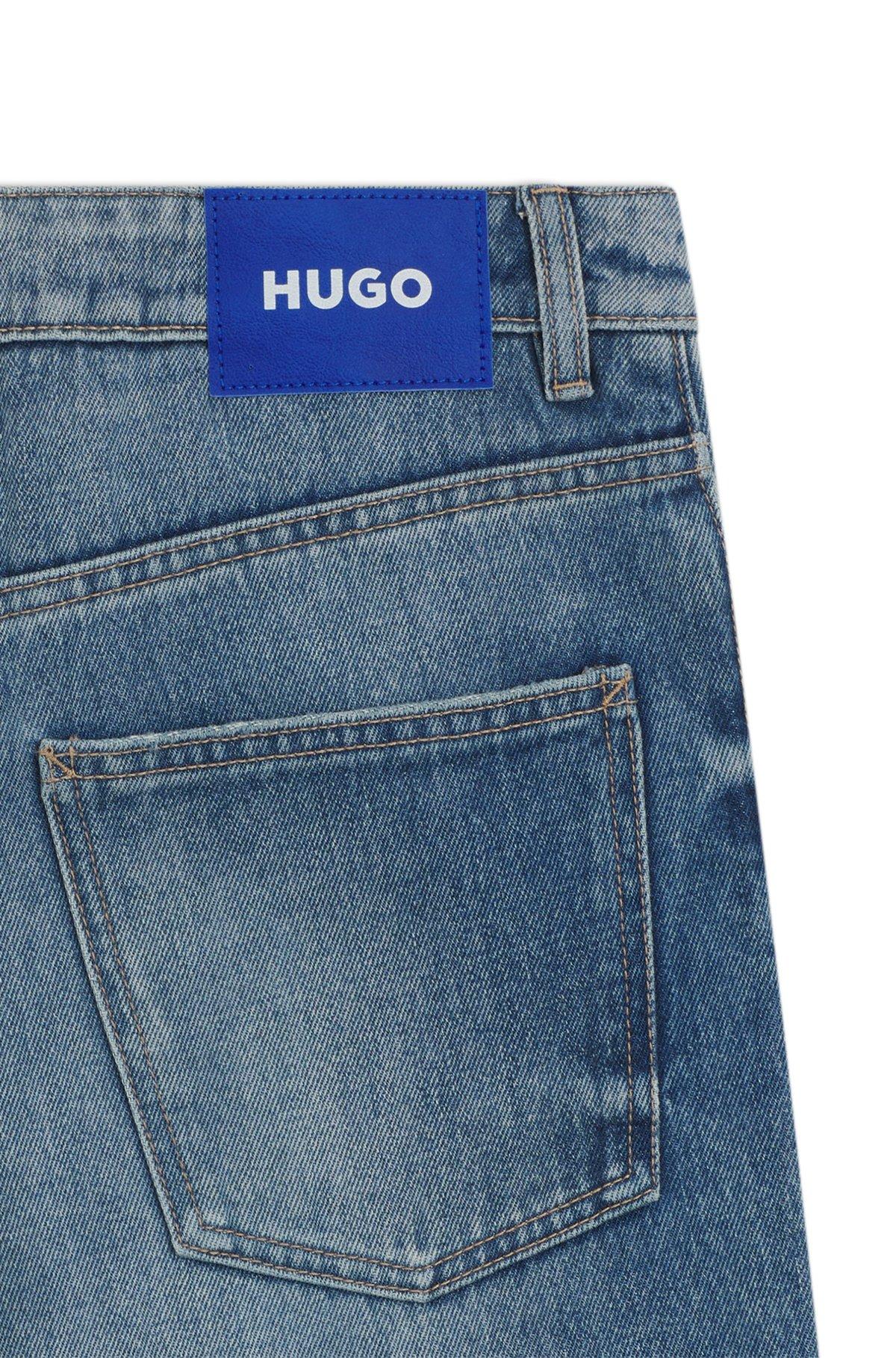 Baggy-fit jeans in blue rigid denim Product Image